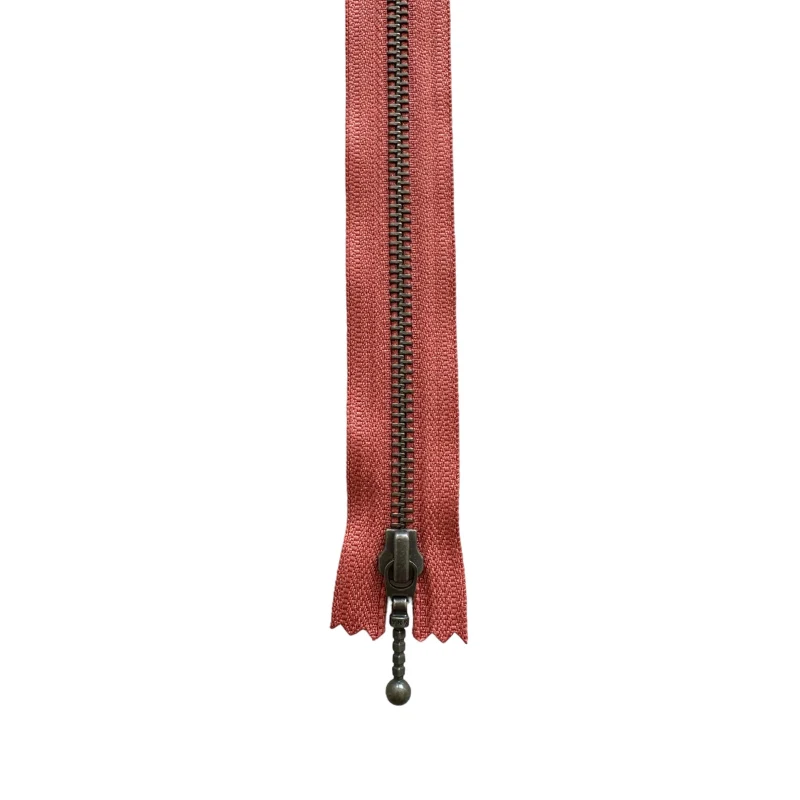 YKK Fast Lynlås Antik Messing 6 mm 35 cm